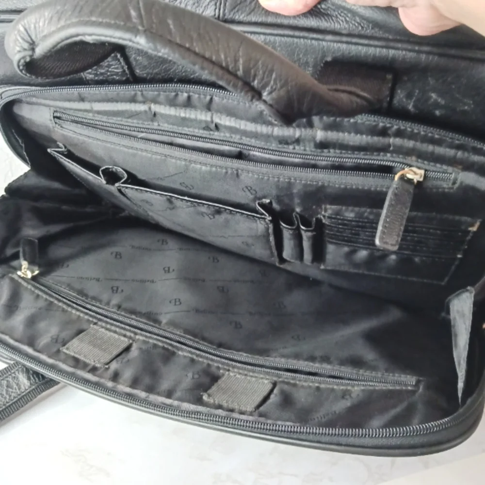 Black Leather Men's Bag